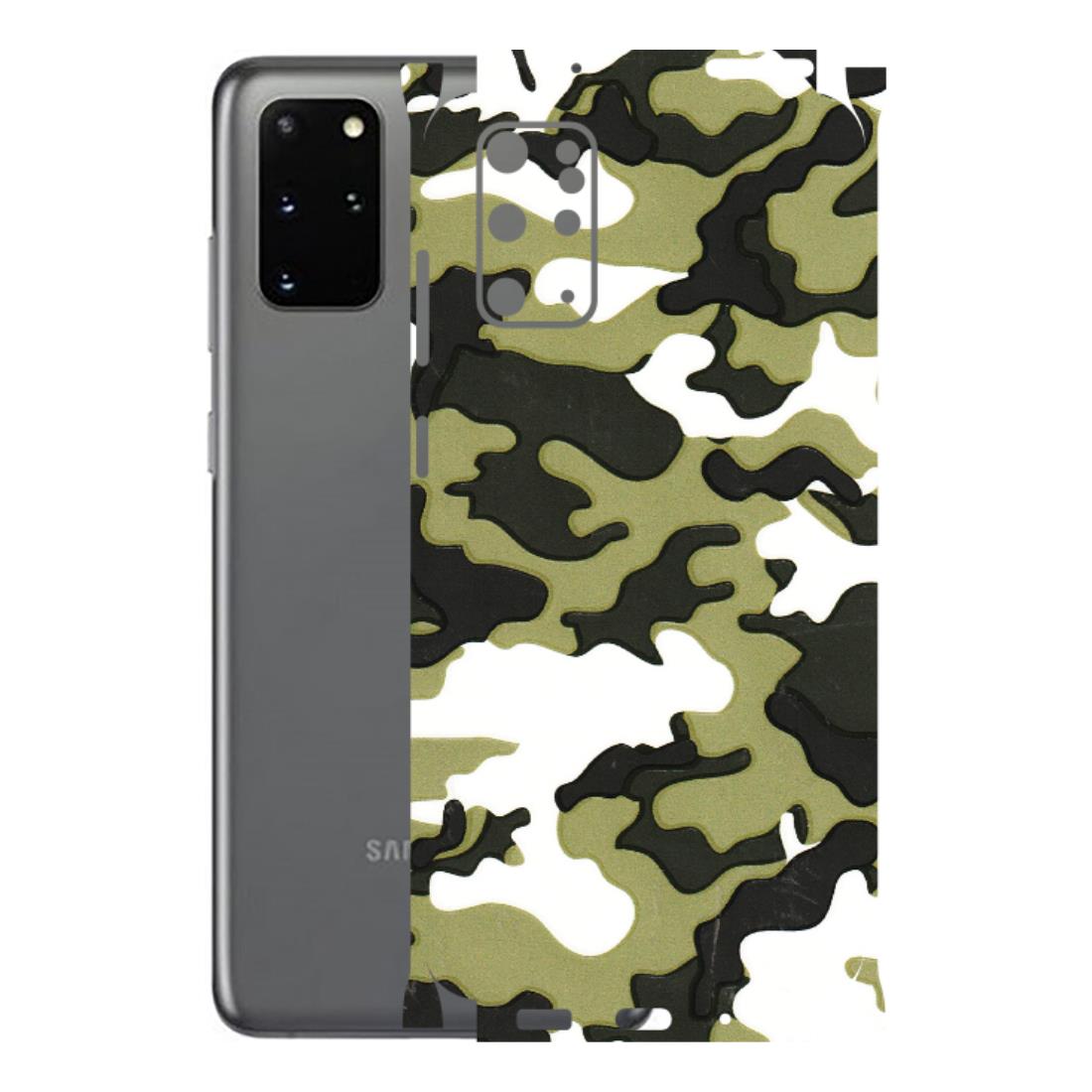Samsung A/S Series Phone Skins (All Models) - Camouflages White And Green - 3D Embossed Finish (L-243) Samsung Galaxy S20 Plus