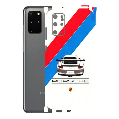 Samsung A/S Series Phone Skins (All Models) - Porche Car Sober Logo - 3D Embossed Finish (L-248) Samsung Galaxy S20 Plus