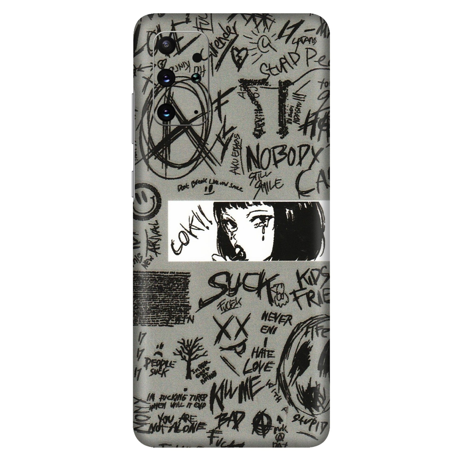 Samsung A/S Series Phone Skins (All Models) - Never Have Love Anime - 3D Embossed Finish (L-260) Samsung Galaxy S20 Plus