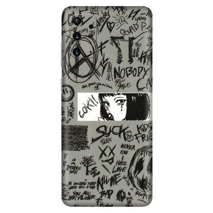 Samsung A/S Series Phone Skins (All Models) - Never Have Love Anime - 3D Embossed Finish (L-260) Samsung Galaxy S20 Plus