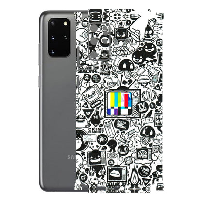 Samsung A/S Series Phone Skins (All Models) - Doodles Positive Art - 3D Embossed Finish (L-263) Samsung Galaxy S20 Plus