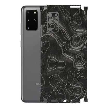 Samsung A/S Series Phone Skins (All Models) - Abstract White Line Map - 3D Embossed Finish (L-269) Samsung Galaxy S20 Plus