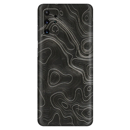 Samsung A/S Series Phone Skins (All Models) - Abstract White Line Map - 3D Embossed Finish (L-269) Samsung Galaxy S20 Plus