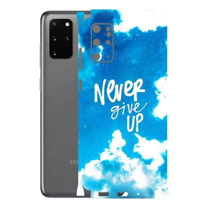 Samsung A/S Series Phone Skins (All Models) - Never Give Up - 3D Embossed Finish (L-279) Samsung Galaxy S20 Plus