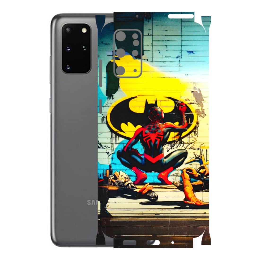 Samsung A/S Series Phone Skins (All Models) - New Spiderman Bat Logo - 3D Embossed Finish (L-309) Samsung Galaxy S20 Plus
