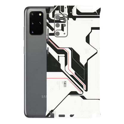 Samsung A/S Series Phone Skins (All Models) - White Techy Logo - 3D Embossed Finish (L-312) Samsung Galaxy S20 Plus