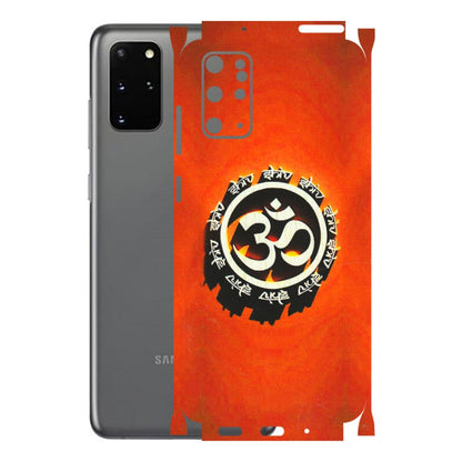 Samsung A/S Series Phone Skins (All Models) - Aum Shiv Orange - 3D Embossed Finish (L-32) Samsung Galaxy S20 Plus