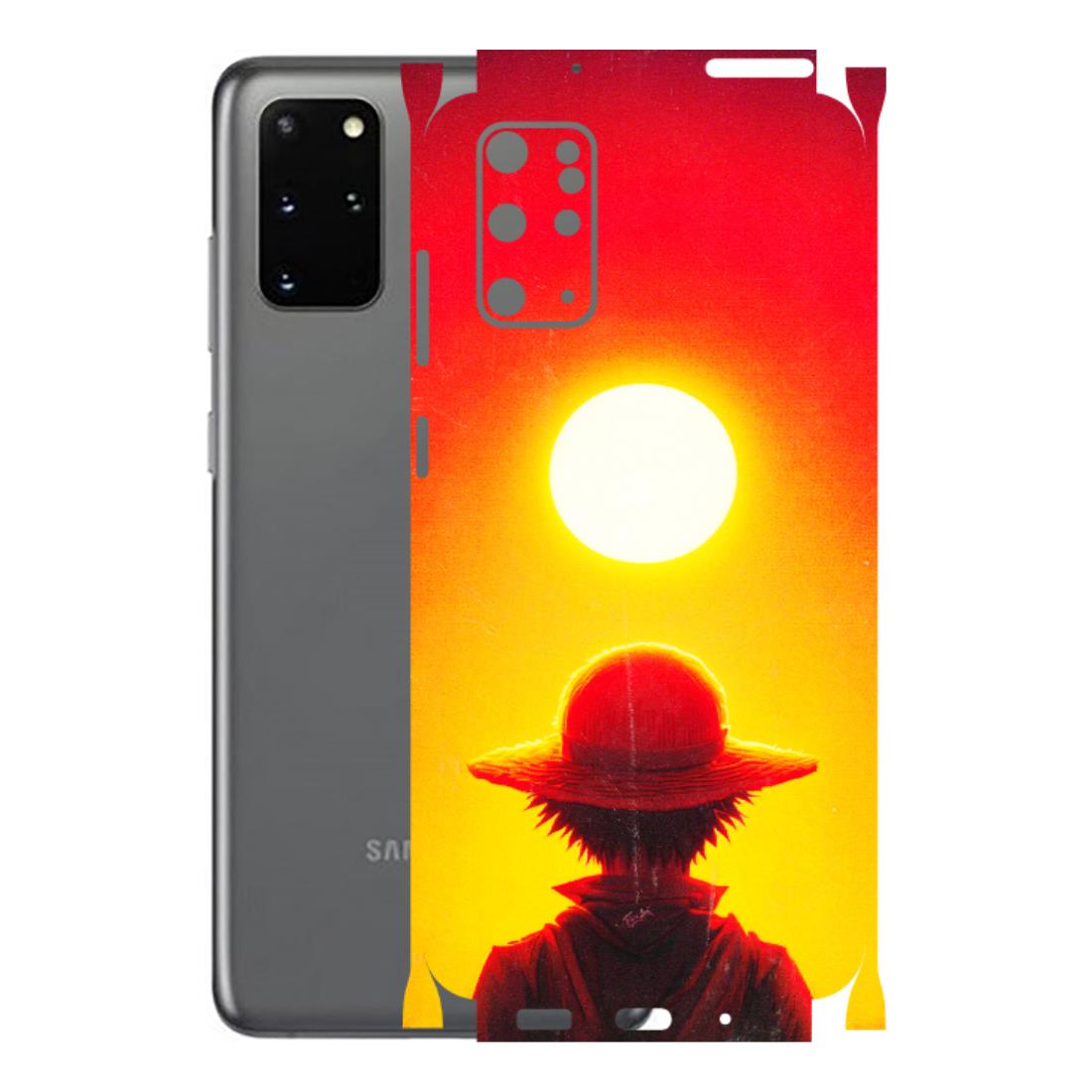 Samsung A/S Series Phone Skins (All Models) - Cool Sunset With Monkey D.Luffy Anime - 3D Embossed Finish (L-329) Samsung Galaxy S20 Plus