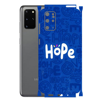 Samsung A/S Series Phone Skins (All Models) - Hope Doodles Blue - 3D Embossed Finish (L-43) Samsung Galaxy S20 Plus