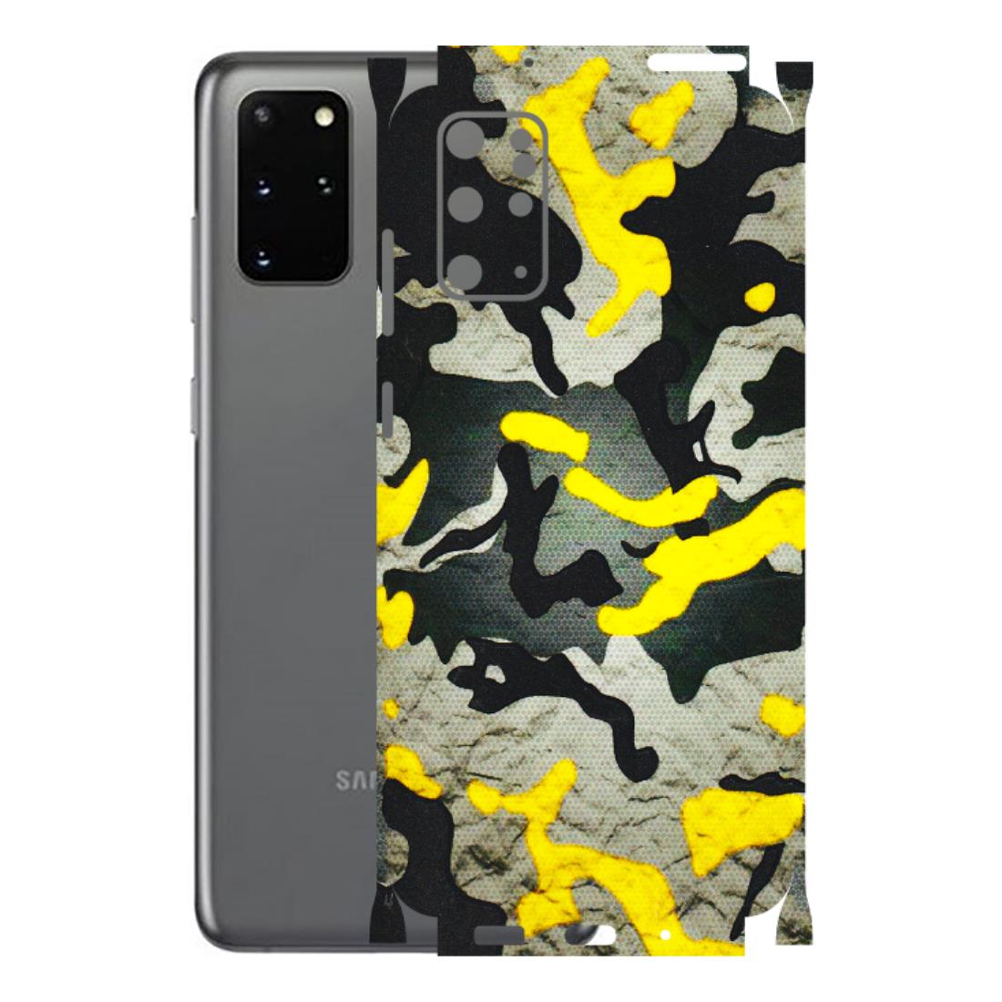 Samsung A/S Series Phone Skins (All Models) - Yellow Camouflage - 3D Embossed Finish (L-61) Samsung Galaxy S20 Plus