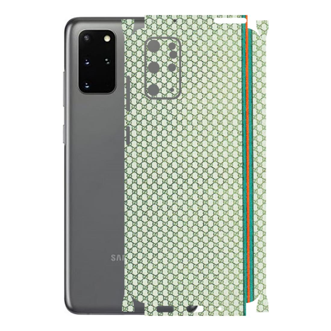 Samsung A/S Series Phone Skins (All Models) - Gucci Fabric Pattern - 3D Embossed Finish (L-73) Samsung Galaxy S20 Plus