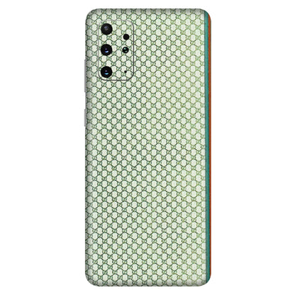 Samsung A/S Series Phone Skins (All Models) - Gucci Fabric Pattern - 3D Embossed Finish (L-73) Samsung Galaxy S20 Plus