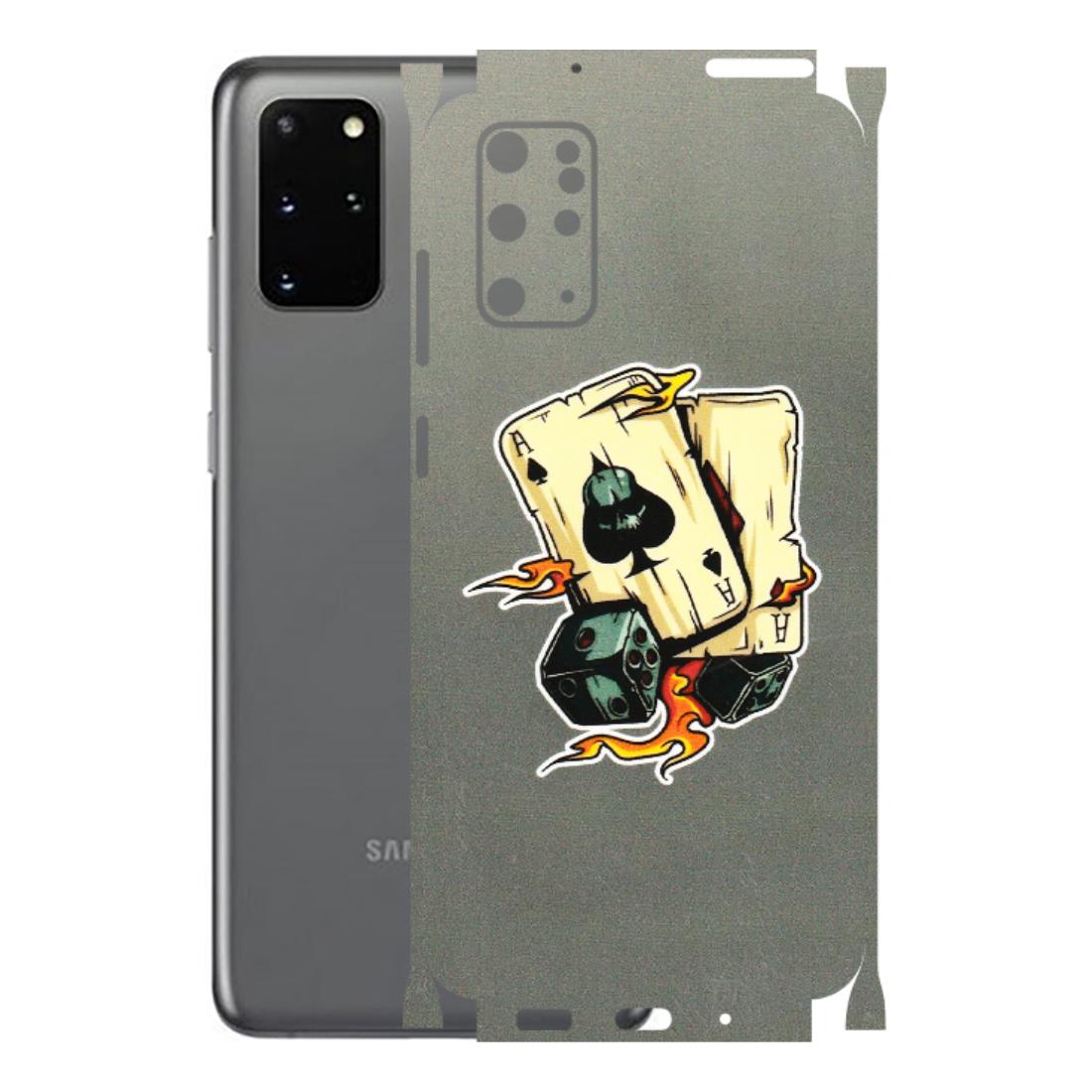 Samsung A/S Series Phone Skins (All Models) - Grey Cards Of Ace - 3D Embossed Finish (L-77) Samsung Galaxy S20 Plus