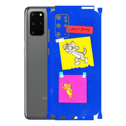 Samsung A/S Series Phone Skins (All Models) - Tom N Jerry Sticky Notes - 3D Embossed Finish (L-88) Samsung Galaxy S20 Plus