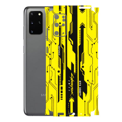 Samsung A/S Series Phone Skins (All Models) - Yellow Cyberpunk - 3D Embossed Finish (L-93) Samsung Galaxy S20 Plus