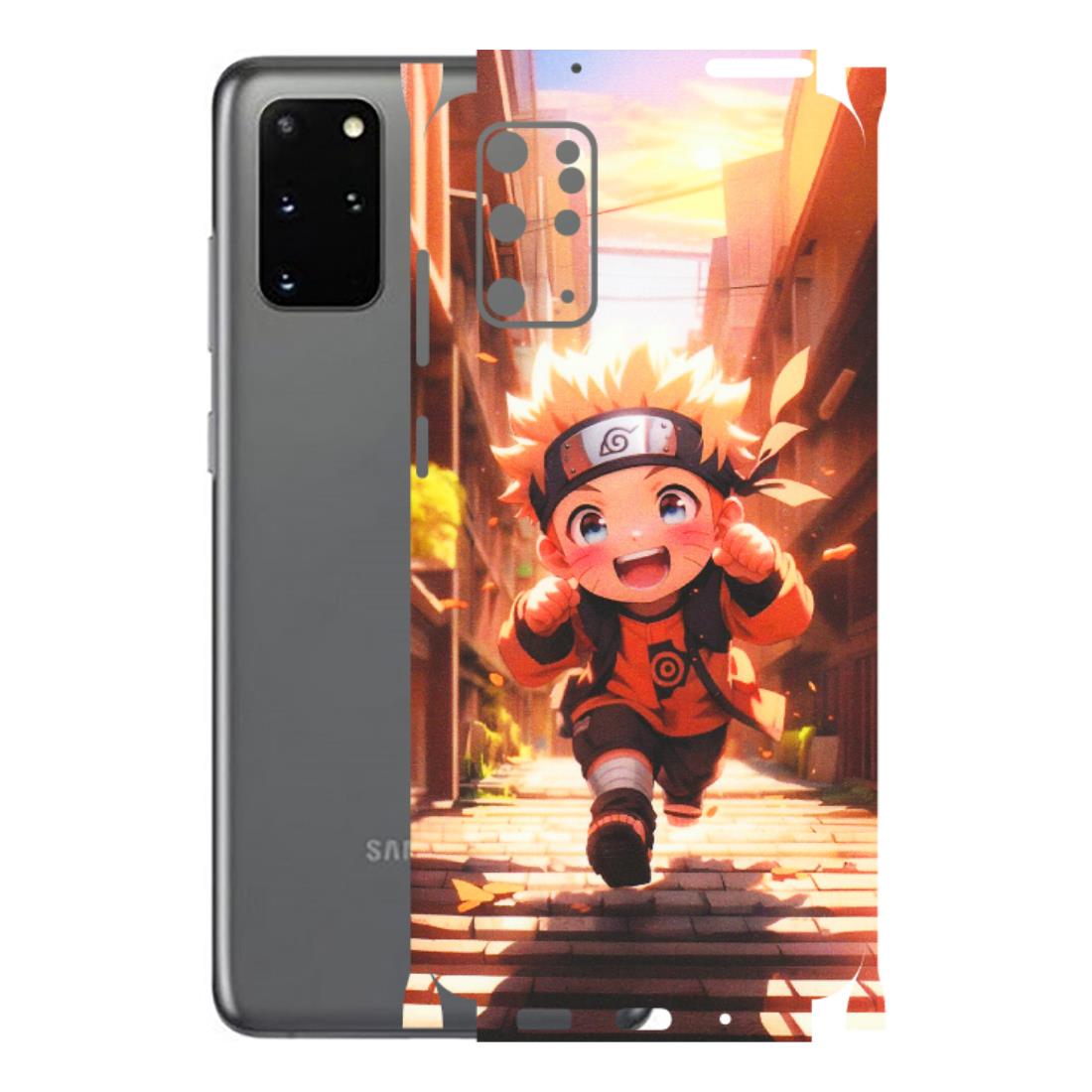 Samsung A/S Series Phone Skins (All Models) - Naruto Cute Toon Running - Matte Finish (M-04) Samsung Galaxy S20 Plus