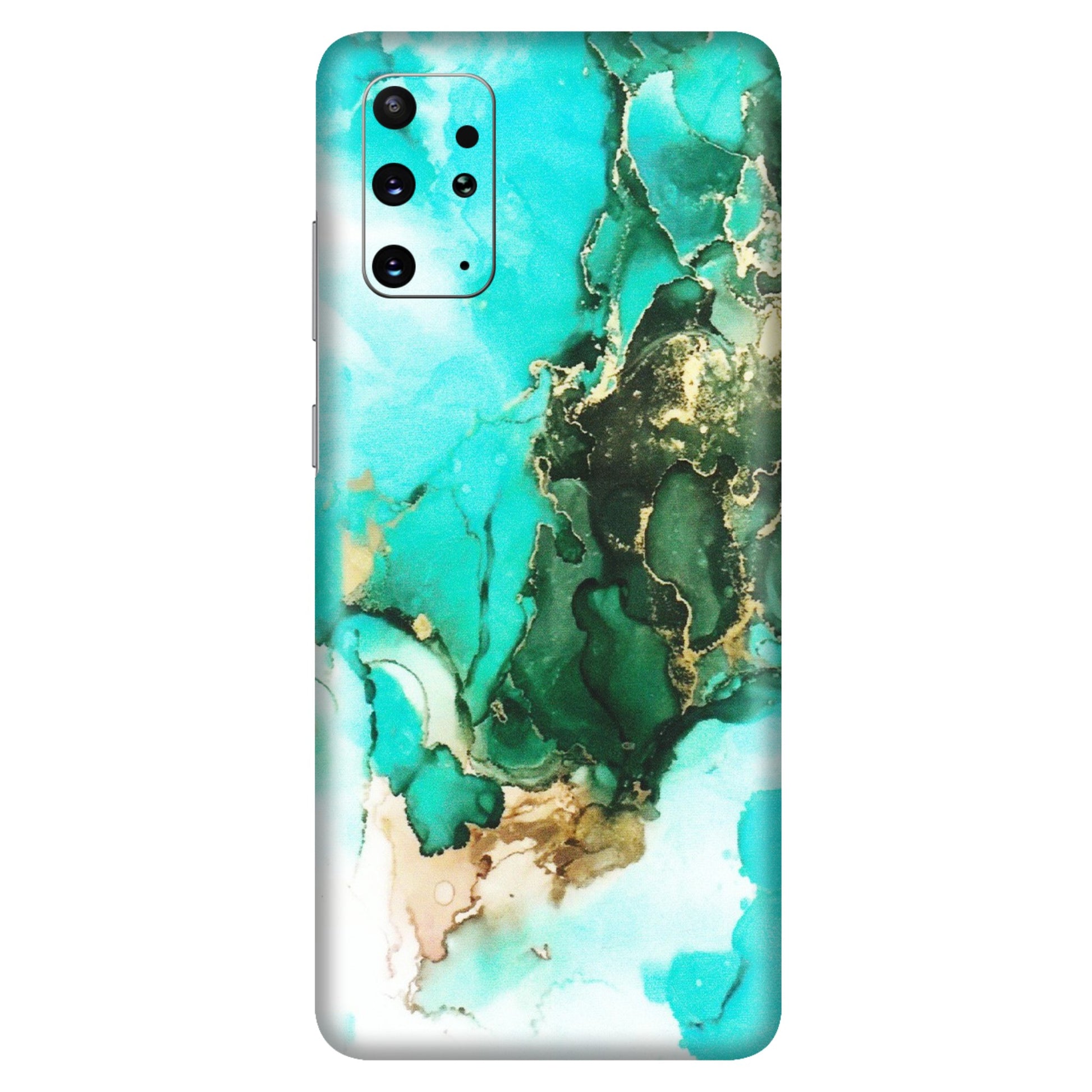 Samsung A/S Series Phone Skins (All Models) - The Blue Gold Marble - Matte Finish (M-124) Samsung Galaxy S20 Plus