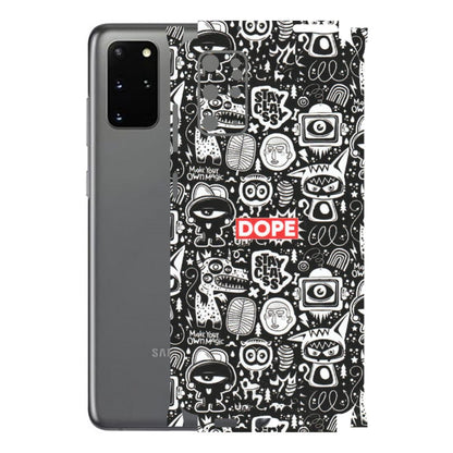 Samsung A/S Series Phone Skins (All Models) - Dope Stay Classy Black Doodles - Matte Finish (M-126) Samsung Galaxy S20 Plus