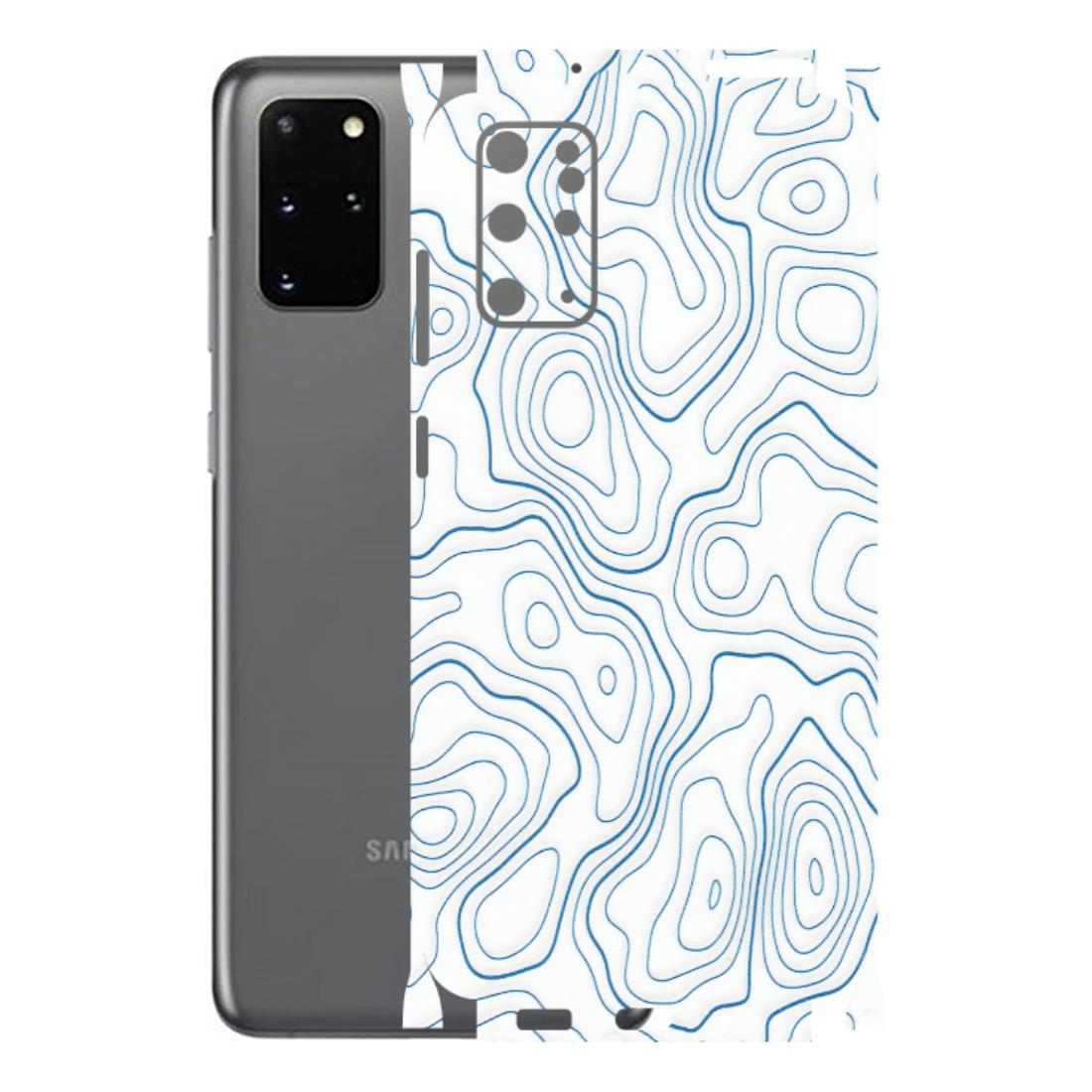 Samsung A/S Series Phone Skins (All Models) - Blue And White Swirls - Matte Finish (M-139) Samsung Galaxy S20 Plus