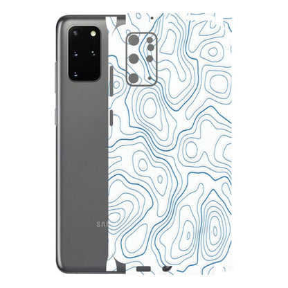 Samsung A/S Series Phone Skins (All Models) - Blue And White Swirls - Matte Finish (M-139) Samsung Galaxy S20 Plus