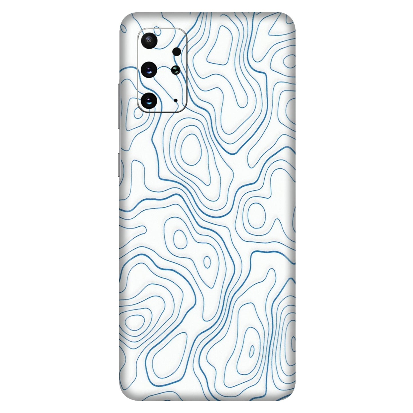 Samsung A/S Series Phone Skins (All Models) - Blue And White Swirls - Matte Finish (M-139) Samsung Galaxy S20 Plus