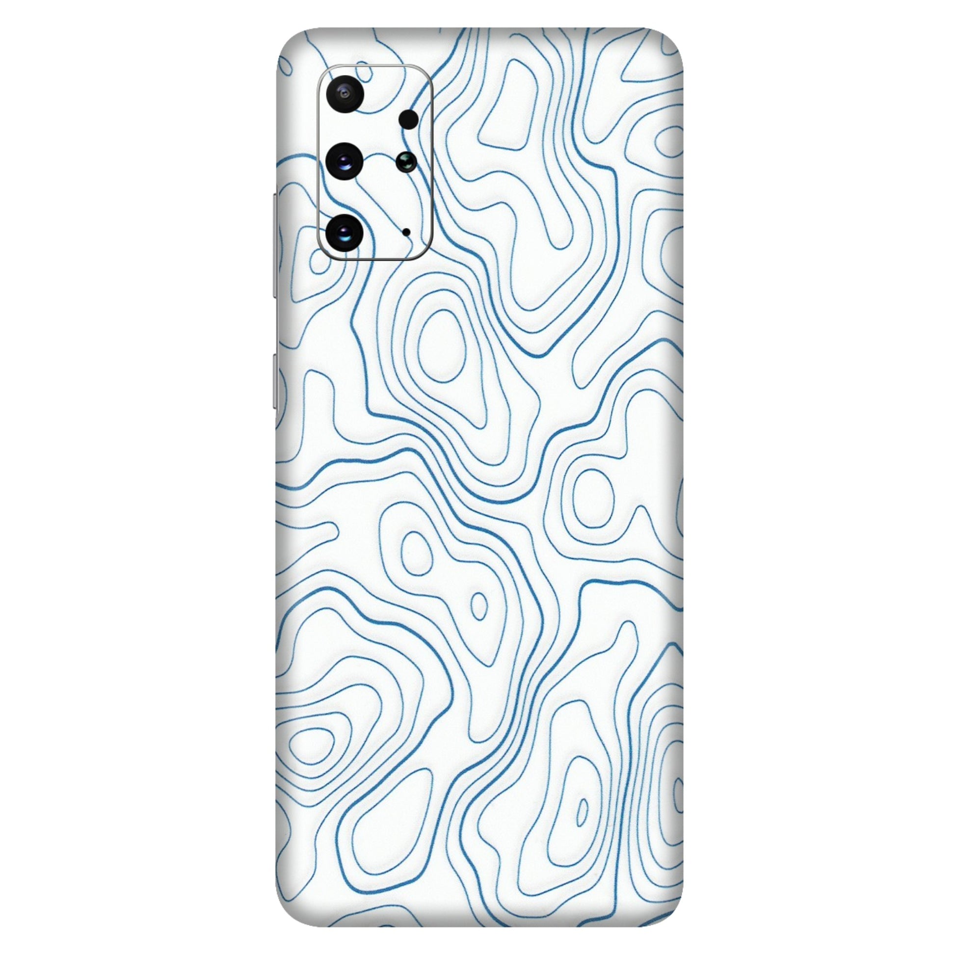Samsung A/S Series Phone Skins (All Models) - Blue And White Swirls - Matte Finish (M-139) Samsung Galaxy S20 Plus