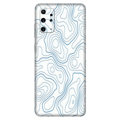 Samsung A/S Series Phone Skins (All Models) - Blue And White Swirls - Matte Finish (M-139) Samsung Galaxy S20 Plus