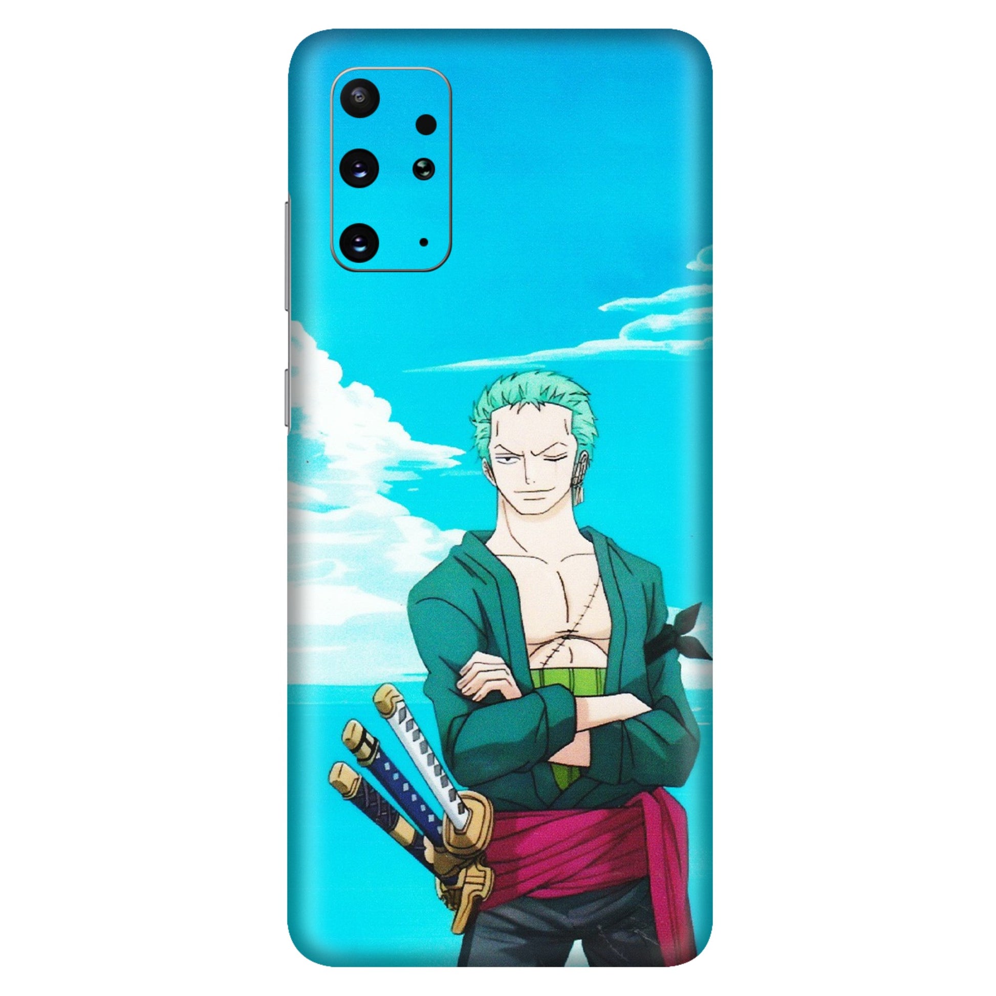 Samsung A/S Series Phone Skins (All Models) - Cool Swordman Zoro Anime - Matte Finish (M-143) Samsung Galaxy S20 Plus