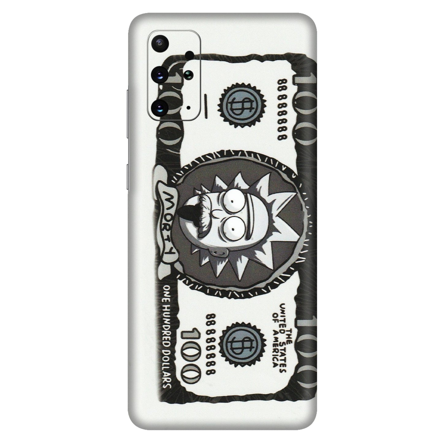 Samsung A/S Series Phone Skins (All Models) - Rick And Morty Hundred Dollar Anime - Matte Finish (M-161) Samsung Galaxy S20 Plus