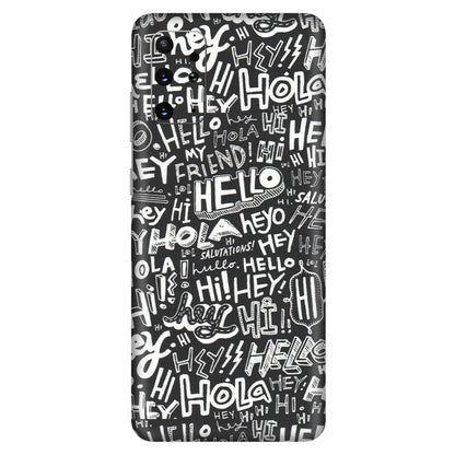 Samsung A/S Series Phone Skins (All Models) - Hi Hello Doodles - Matte Finish (M-25) Samsung Galaxy S20 Plus