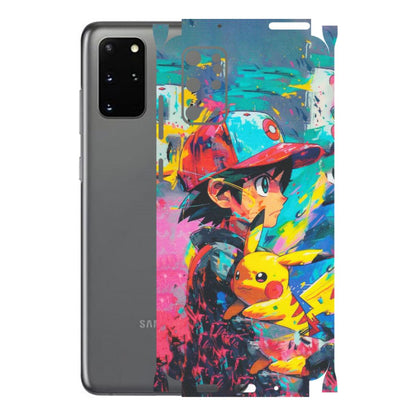 Samsung A/S Series Phone Skins (All Models) - Ash & Pikachu - Matte Finish (M-26) Samsung Galaxy S20 Plus