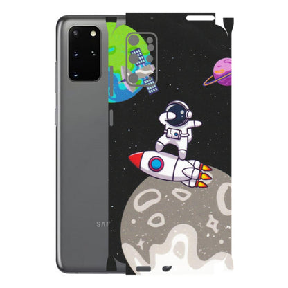Samsung A/S Series Phone Skins (All Models) - Astronaut Vibing Toon Running - Matte Finish (M-39) Samsung Galaxy S20 Plus