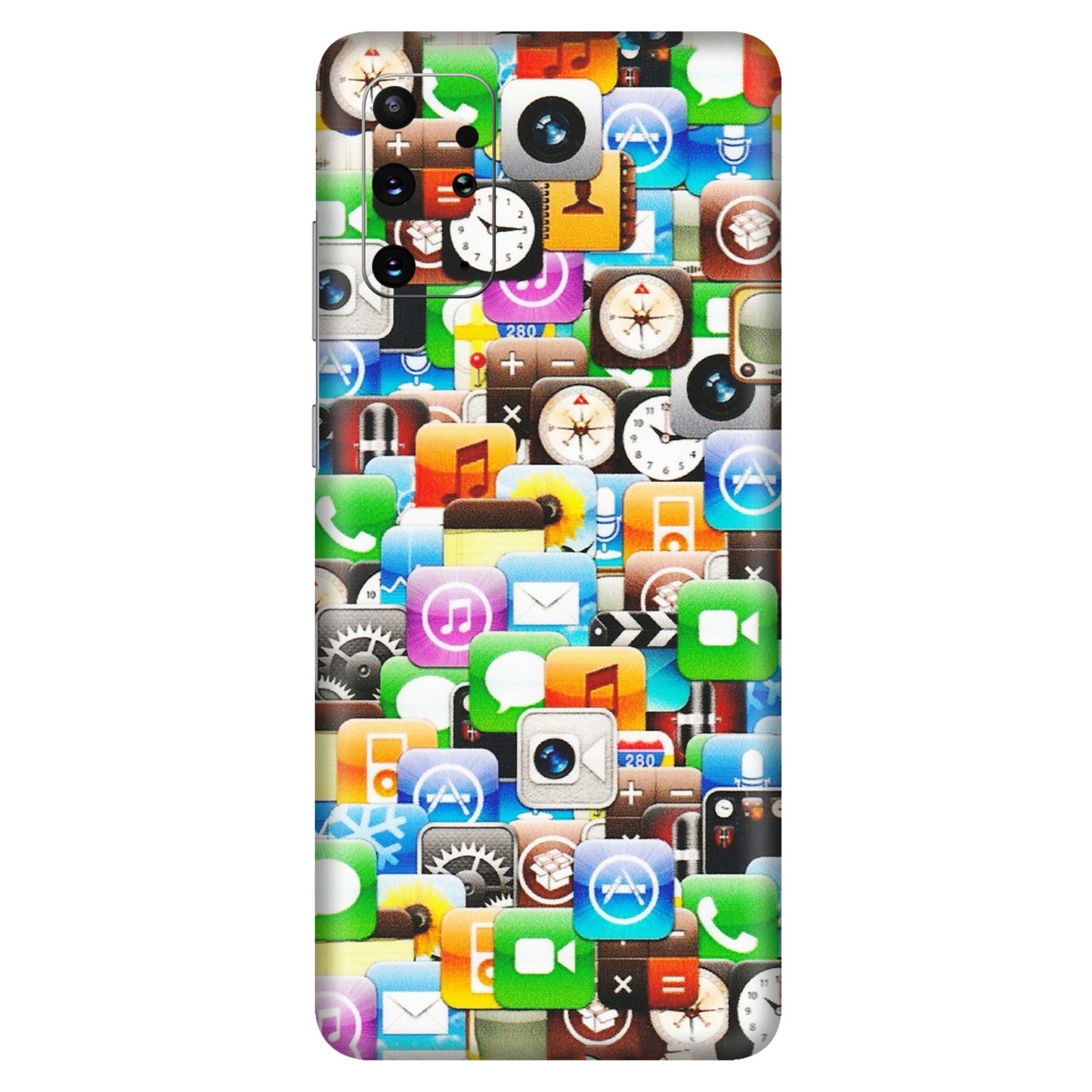 Samsung A/S Series Phone Skins (All Models) - All Apple Icons - Matte Finish (M-93) Samsung Galaxy S20 Plus