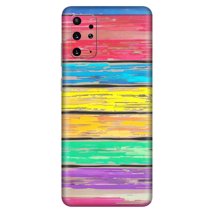 Samsung A/S Series Phone Skins (All Models) - Multi Colour Wooden Wall - Matte Finish (M-96) Samsung Galaxy S20 Plus