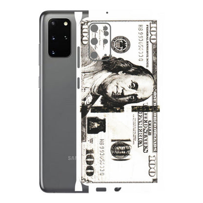 Samsung A/S Series Phone Skins (All Models) - 100 Dollar Currency - Transparent Finish (T-01) Samsung Galaxy S20 Plus