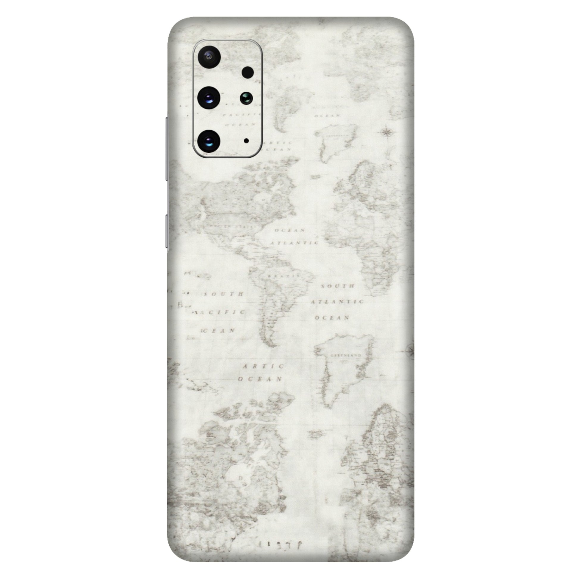 Samsung A/S Series Phone Skins (All Models) - World Travel Map - Transparent Finish (T-04) Samsung Galaxy S20 Plus