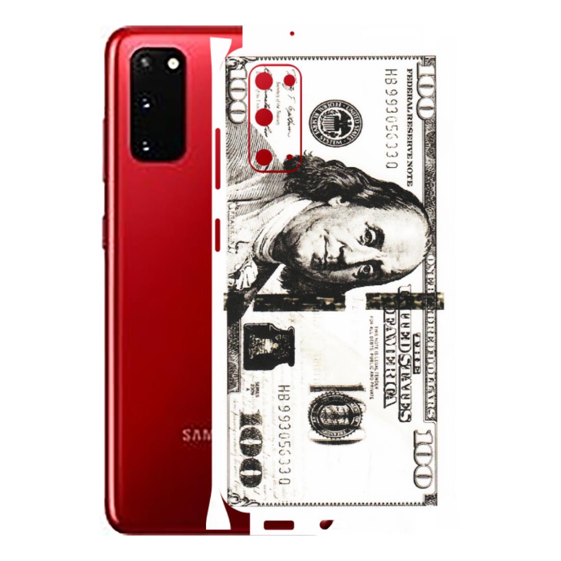 Samsung A/S Series Phone Skins (All Models) - 100 Dollar Currency - Transparent Finish (T-01) Samsung Galaxy S20