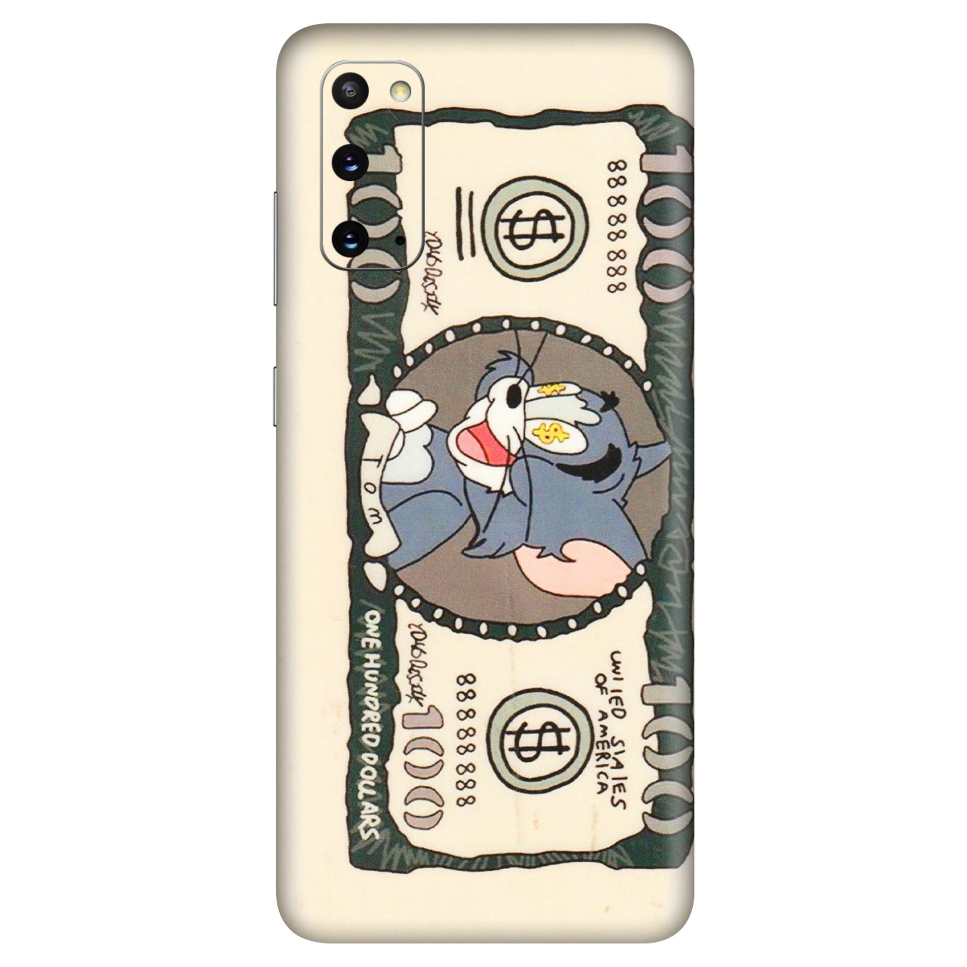 Samsung A/S Series Phone Skins (All Models) - One Hundred Dollar Tom - Transparent Finish (T-16) Samsung Galaxy S20