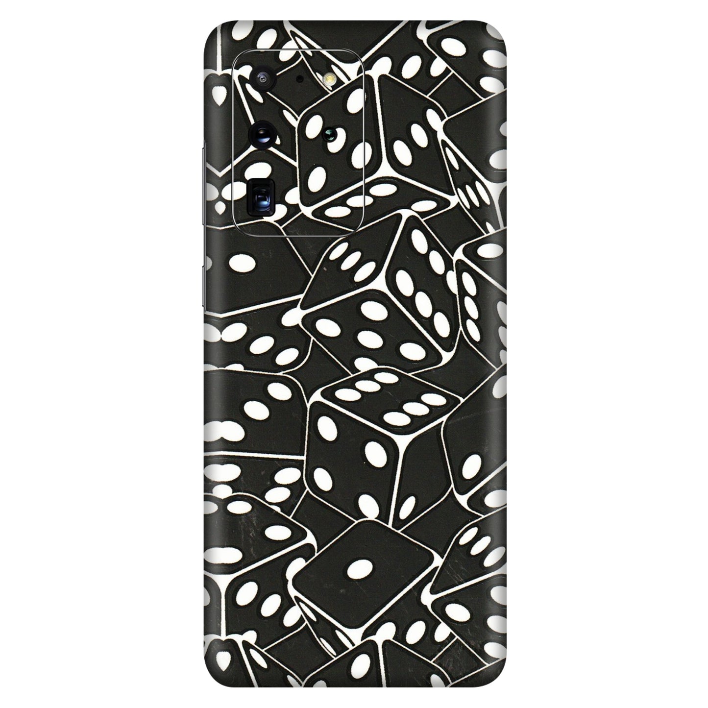 Samsung A/S Series Phone Skins (All Models) - Big Black Dices - 3D Embossed Finish (L-106) Samsung Galaxy S20 Ultra