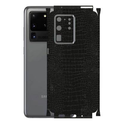 Samsung A/S Series Phone Skins (All Models) - Snake Leather Black - 3D Embossed Finish (L-107) Samsung Galaxy S20 Ultra