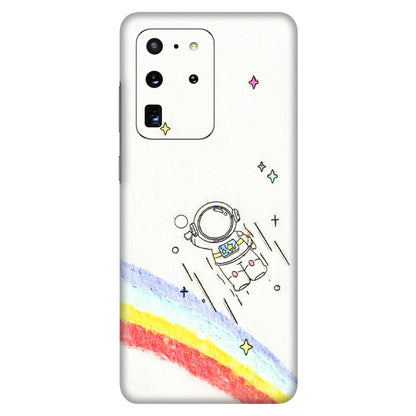 Samsung A/S Series Phone Skins (All Models) - Milkyway Astronaut - 3D Embossed Finish (L-110) Samsung Galaxy S20 Ultra