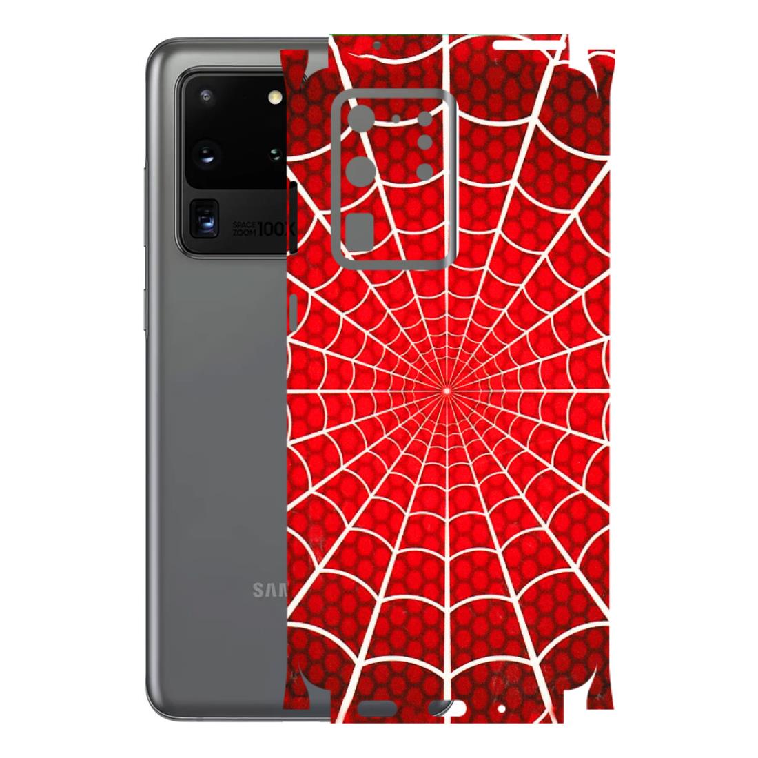 Samsung A/S Series Phone Skins (All Models) - Classic Spidey Web - 3D Embossed Finish (L-115) Samsung Galaxy S20 Ultra