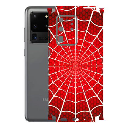 Samsung A/S Series Phone Skins (All Models) - Classic Spidey Web - 3D Embossed Finish (L-115) Samsung Galaxy S20 Ultra
