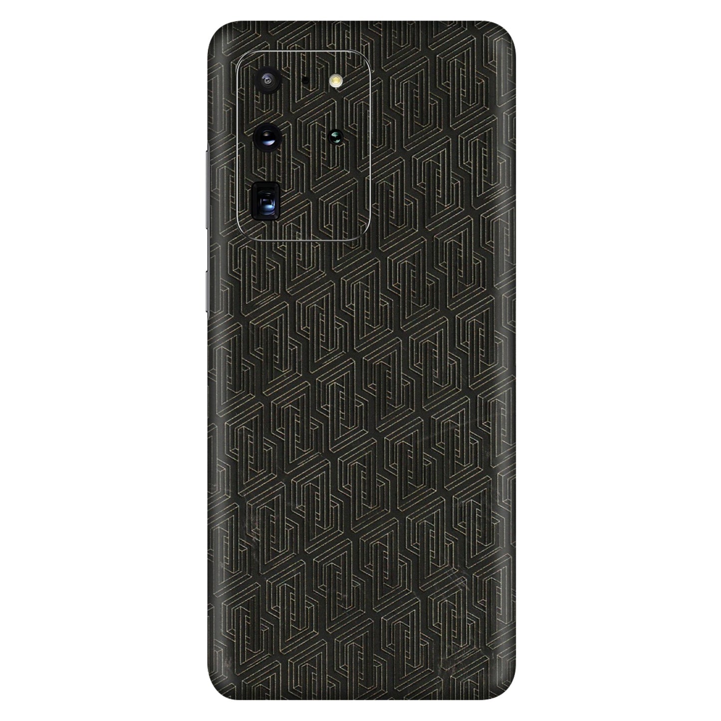 Samsung A/S Series Phone Skins (All Models) - Black Abstract Pattern - 3D Embossed Finish (L-117) Samsung Galaxy S20 Ultra