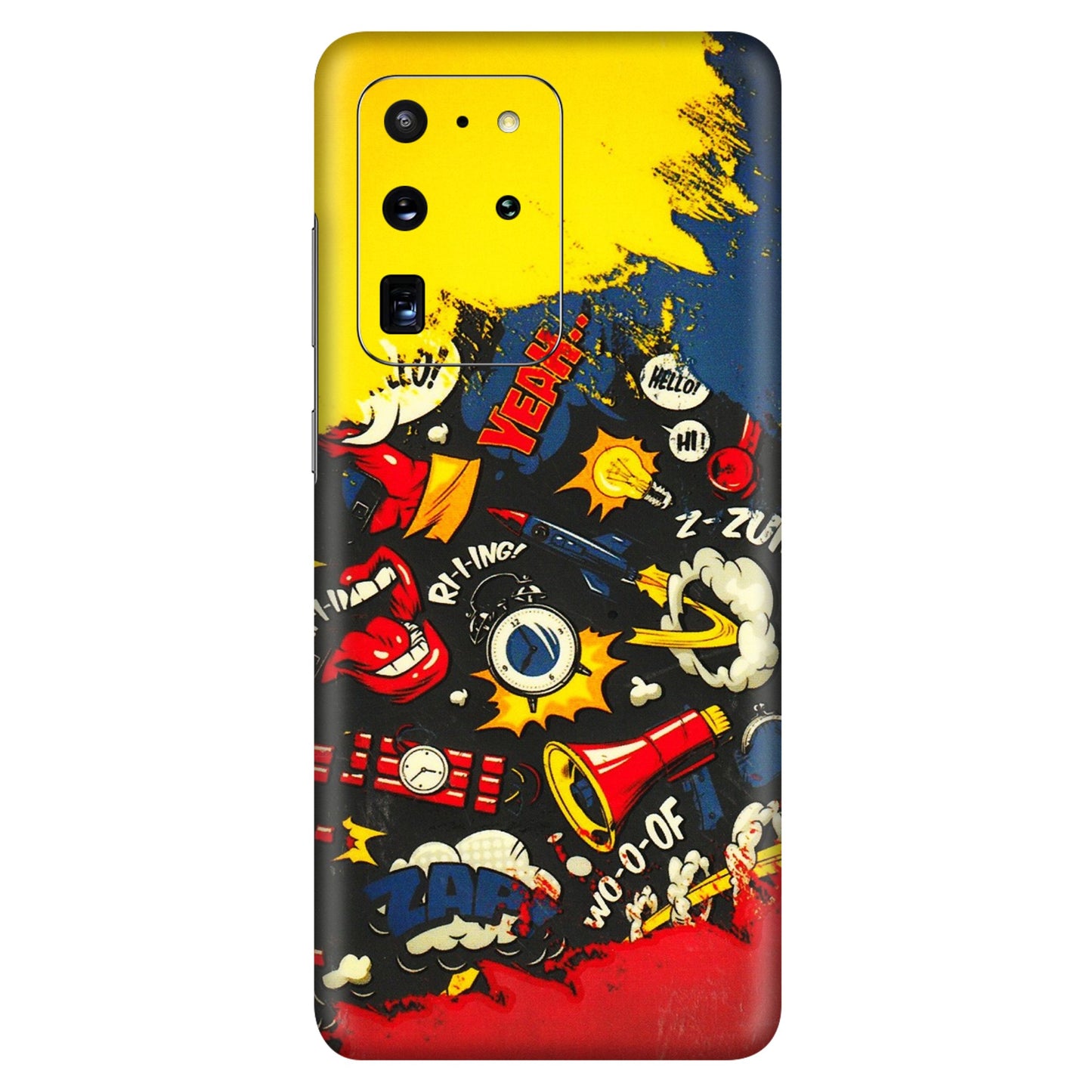 Samsung A/S Series Phone Skins (All Models) - Pacific Doodle Art - 3D Embossed Finish (L-120) Samsung Galaxy S20 Ultra