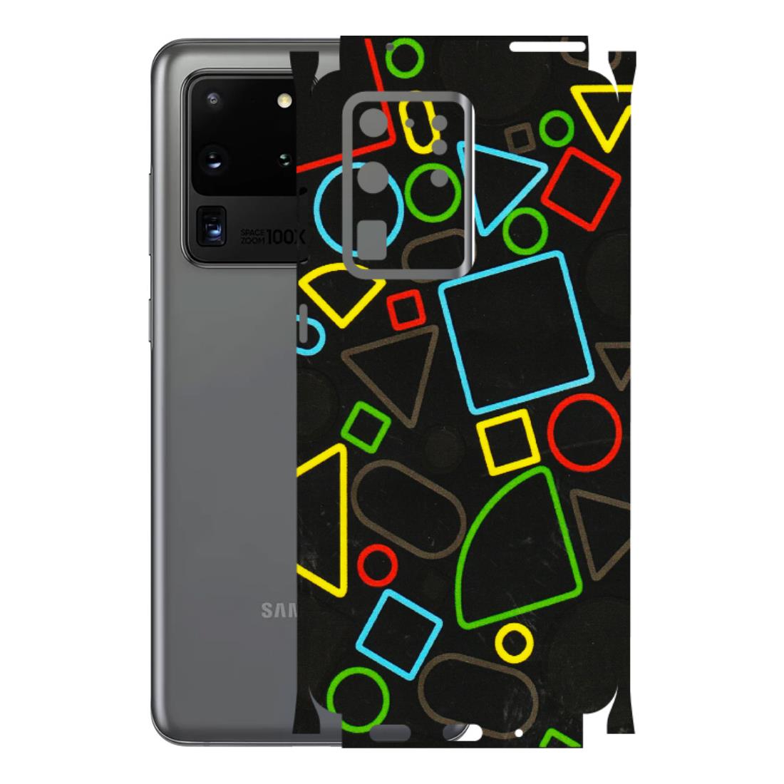Samsung A/S Series Phone Skins (All Models) - Black Shapes - 3D Embossed Finish (L-131) Samsung Galaxy S20 Ultra