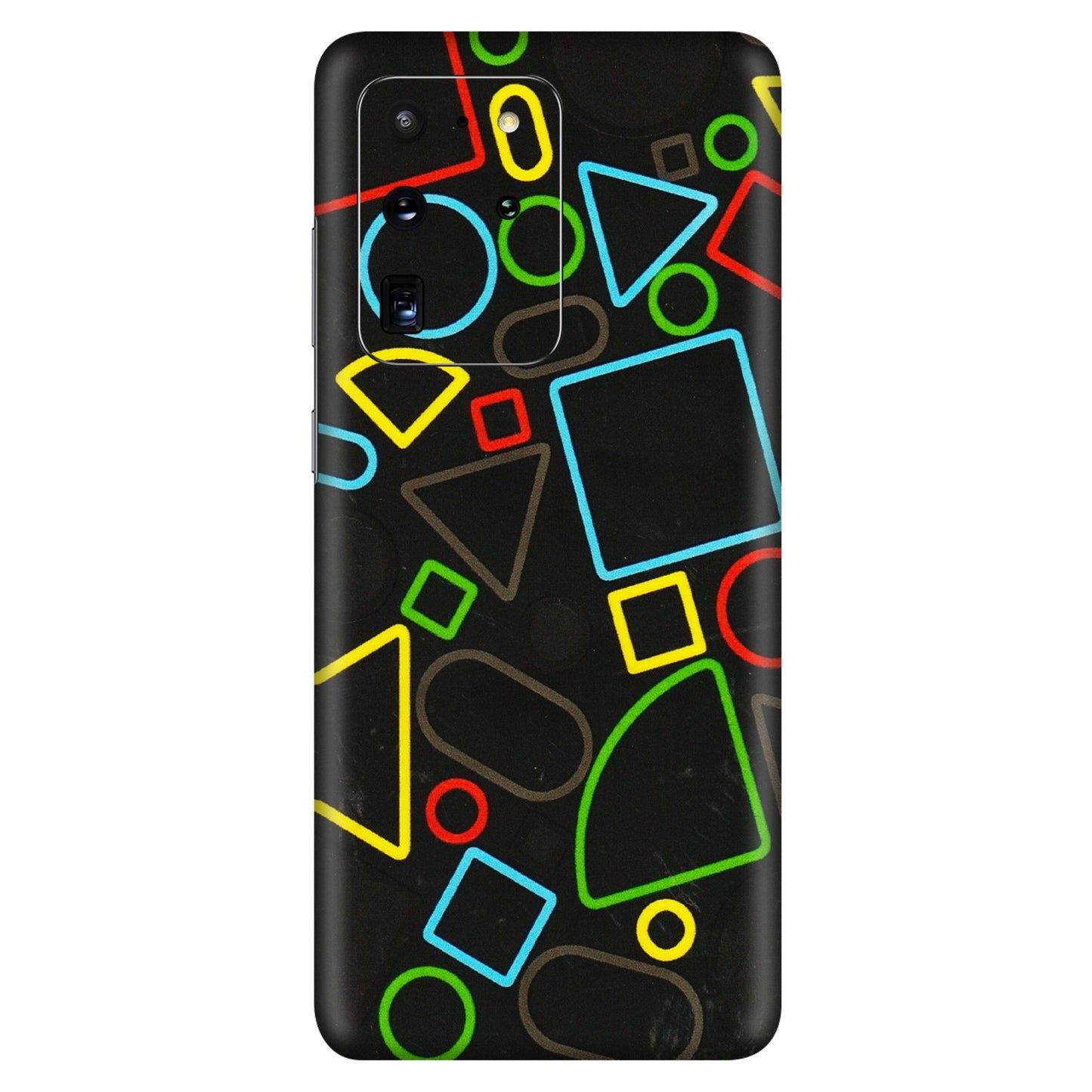 Samsung A/S Series Phone Skins (All Models) - Black Shapes - 3D Embossed Finish (L-131) Samsung Galaxy S20 Ultra