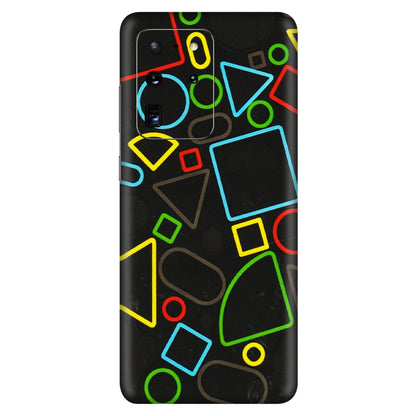 Samsung A/S Series Phone Skins (All Models) - Black Shapes - 3D Embossed Finish (L-131) Samsung Galaxy S20 Ultra