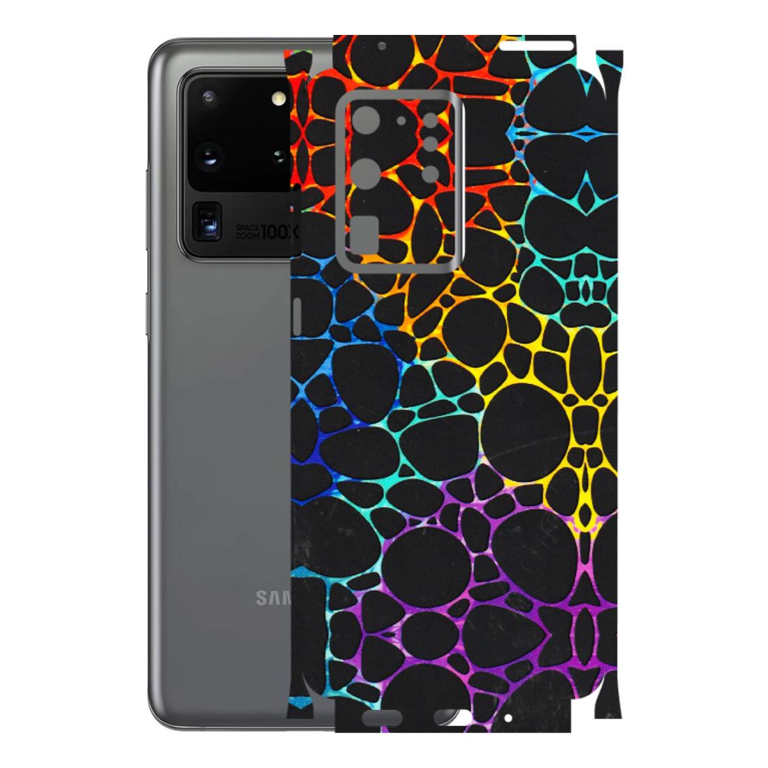 Samsung A/S Series Phone Skins (All Models) - Abstract Art MultiColour - 3D Embossed Finish (L-133) Samsung Galaxy S20 Ultra