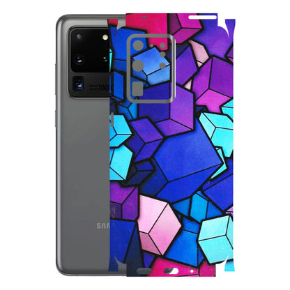 Samsung A/S Series Phone Skins (All Models) - Cube Doodle - 3D Embossed Finish (L-141) Samsung Galaxy S20 Ultra